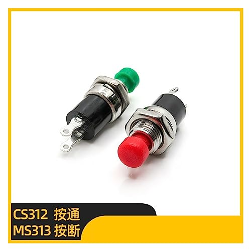 Interrupteur MS313 en métal bouton poussoir vert normalement fermé - 3
