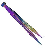 wunderschönes Design Dschinni Shisha Tabakzange Spitzange Rainbow purble rain Kohlenzange