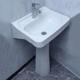 Lavabo de plástico de pie, moderno y sencillo, con lavabo, con grifo, kit de...