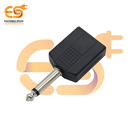 Image of Electronic Spices Single 6.35mm male to two 6.35mm female dual splitter interface audio connector pack of 20pcs