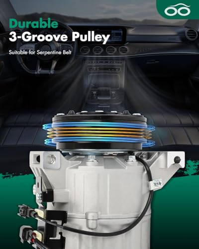 Image of SCITOO AC Compressor fit for Volvo S60 2.5L 2012-2016 | Fast Cooling, Ultra Low Noise (≤72 dB)Air Conditioner Compressor with Clutch, Easy Installation, 36011355 360014620