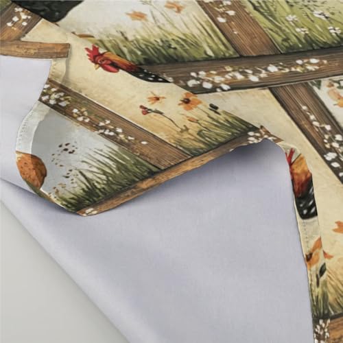 Servilletas de Tela Vintage Chickens Set x4 20x20 Inch miniatura 3