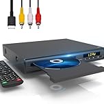 SHIWAKOTO HDMI DVD Player for TV, Multi Regions Free DVD-Player for NTSC PAL System, with Mic Jack, RCA, HDMI, USB Port, Remote Control