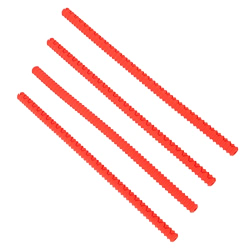 4 Stück Ofenrostschutz, Hitzebeständiger Silikon-Ofenrostschutz, Ofenzubehör für Küche und Restaurant, Schützt vor Verbrennungen und Narben(Rot)