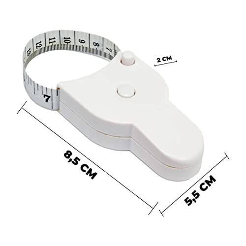 Trena Fita Métrica Portátil Maleável Com Botão De Trava Para Medição Do Corpo Alfaiataria, Costureir