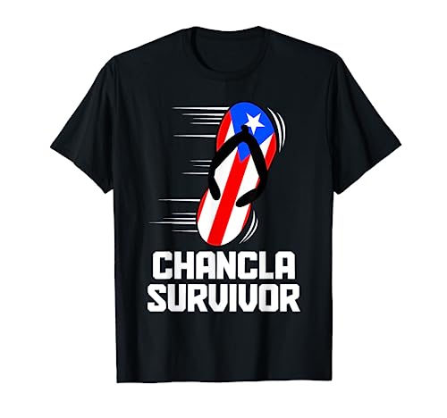 Chancla Survivor Funny Puerto Rico Flag Pride Puerto Rico Camiseta