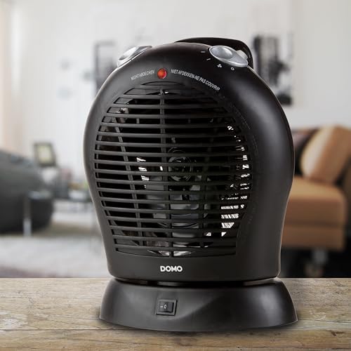 DOMO DO7324F Heizlüfter oszillierend - mit Ventilatorfunktion - 2000 W - schwarz