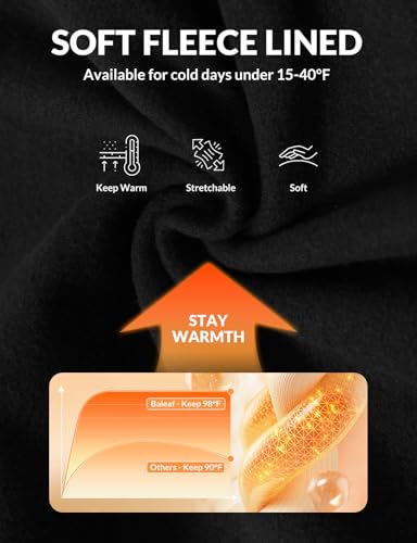 baleaf Women's Fleece Lined Jogger-Fit Leggings Warm Yoga Pants with Pockets Thermal Sweatpants Winter Lounge Casual Running2