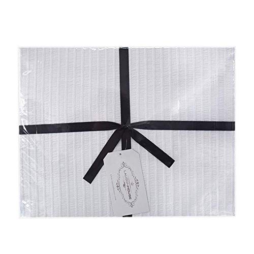 Lausonhouse Seersucker Duvet Cover Set King,White Seersucker Textured Striped Duvet Cover With 2 Pillowshams,3 Pieces Bedding Set- White-King #TOP5