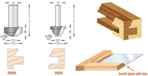 Amana Tool - 56200 Carbide Tipped Plunging Ogee Stile 1/8 Radius x 13/16 Dia x 33/64 x 1/4
