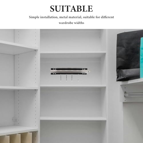 Barre télescopique réglable pour optimiser le rangement des petits placards - 4