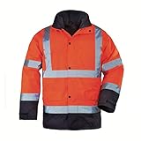 parka fluo orange chasse Cette parka haute visibilité 4 en 1 bicolore Coverguard Roadway est munie d'une veste intérieure dont les manches sont amovibles ce qui la rende particulièrement pratique et adaptable aux différentes situations. Cette parka haute visibilité est normée EN ISO 20471 Classe3 (plus haut niveau de visibilité), et EN 14058 (vêtement de protection contre le froid).
