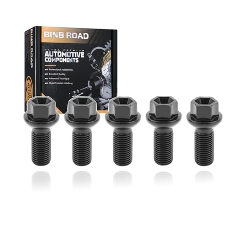 Image of 5Pcs M14 x 1.5 Wheel Lug Bolts Nuts Compatible with Mercedes Benz C300 E350 CLA250 GL350 ML350 SLK350 W204 W211 C209 W164 W251 (Replaces 0009908307)