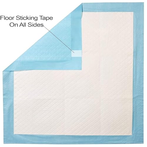Image of Patch & Marshall Dog Pee Mats / Sheets with Adhesive Floor Strips Suitable for Puppies,Small , Medium & Large Dogs Leak Proof , Disposable, 10 Pcs, (60 x 90 - Fast Channel)