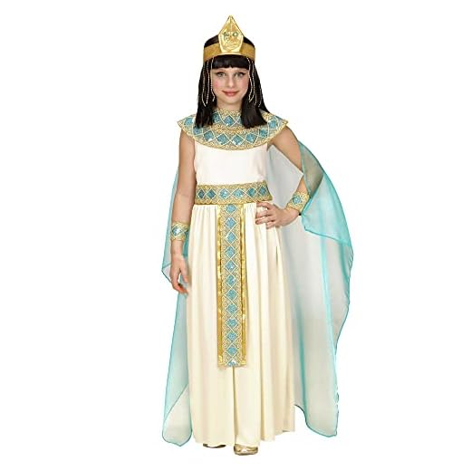 W WIDMANN MILANO Party Fashion - Disfraz de Cleopatra infantil, vestido, reina egipcia, disfraces de carnaval