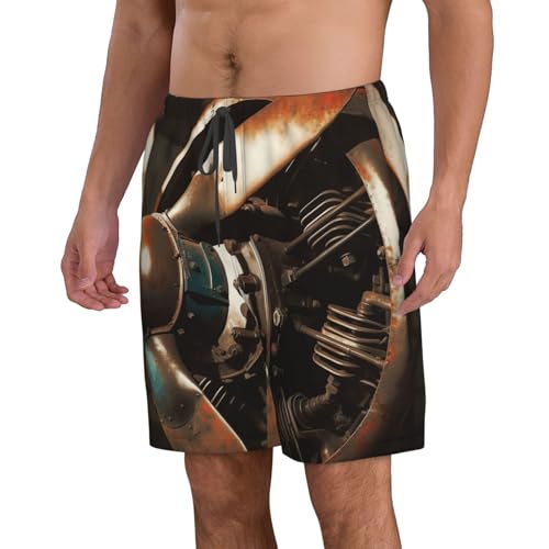 Men's Swim Trunks Quick Dry Bathing Suits Vintage Aeroplane Propeller Beach Board Shorts Swimwear with Pockets2