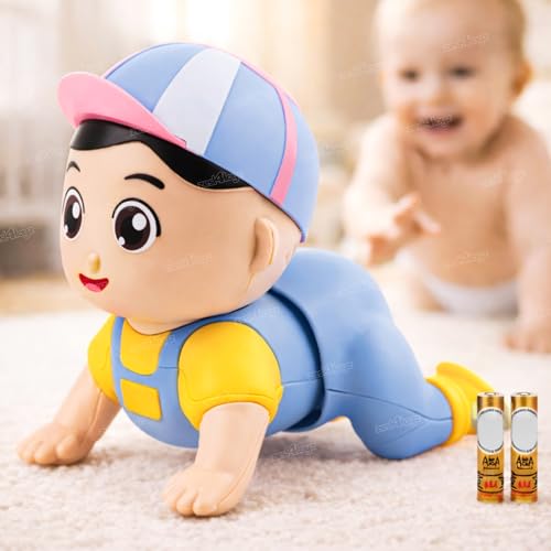 Image of Zest 4 Toyz Musical Toys for Babies Crawling Baby Toy with Soft Music Sound Toy for Kids Boys Girls (Pack of 1) Blue (Battery Included)