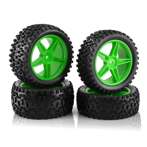 RC�J�[�^�C�������Z�b�g Compatible With WLtoys 144001 144010 For Tamiya For TT02B For HSP 1/10 1/12 1/14 RC�J�[�A�N�Z�T���[ 87mm �S���^�C�� �z�C�[�������t��(Gre