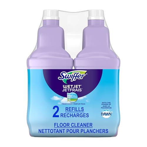 Swiffer - Swiffer WetJet Multi-Surface Floor Cleaner Solution Refill with the Power of Dawn, Open-Window Fresh, 2 Count, 1.25 l each