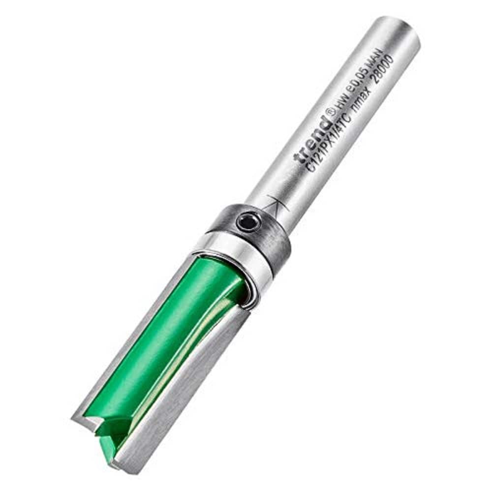 Trend Cortador Profilador Guiado, vástago 1/4, 9,5x25mm | Fresa de perfilado con punta de carburo de tungsteno, guía para bordes decorativos y cortes suaves, C121PX1/4TC