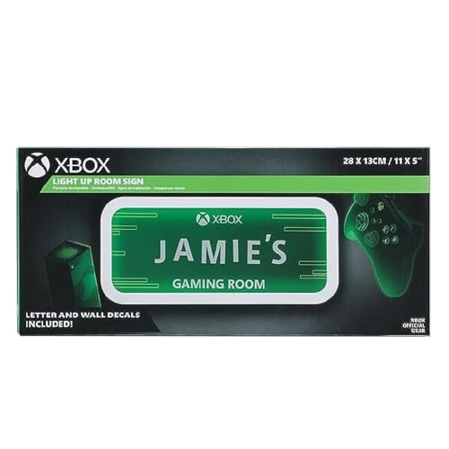 Paladone Xbox beleuchtetes Zimmerschild - Anpassbare Gaming-Zimmerdekoration - LED-Licht betrieben mit 3xAAA Batterien.