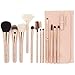 Produktbild amoore Make Up Pinsel Set 12 Stück Pinselset Kosmetikpinsel Schminkpinsel Set Augenpinsel Foundation pinsel Lidschatten Pinsel Lippenpinsel Puderpinsel mit der PU Leder Kosmetiktasche