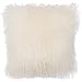 SLPR Mongolian Lamb Fur Throw Pillow Cover (16'' x 16'', Natural) | Real Fur Decorative Cushion Cover Pillow Case for Living Room Bedroom