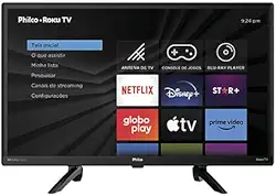 Smart TV 24” Philco PTV24G5YR2CP Roku TV Dolby Audio