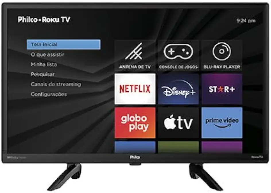 Smart TV 24” Philco PTV24G5YR2CP Roku TV Dolby Audio