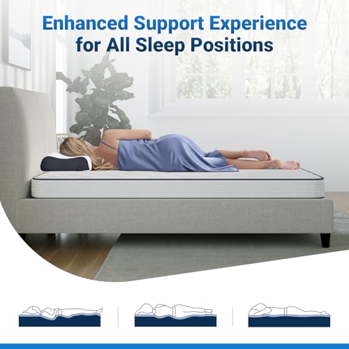 Image of Avenco 6 Inch Twin Mattress, Hybrid Mattress with Innerspring and Memory Foam, Medium Soft, Breathable & Supportive, CertiPUR-US Certified, Twin Size Mattress in a Box for Kids & Guest Room