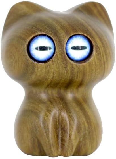 绿檀木站大猫咪约5.5 * 4.5 * 3.5CM 卧室客厅工艺 摆饰摆件(绿檀站立猫咪摆件)