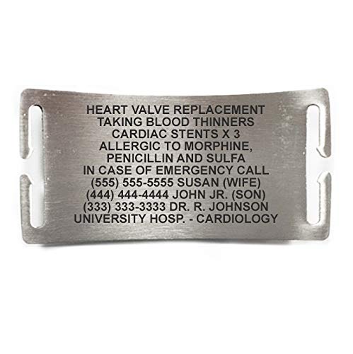 Medical Alert Bracelets For Men & Women - Durable Woven Nylon Nato Wristbands Fit 5.5" – 9.0" Includes Customizable Medical Alert Id Tag And Blue Medical "Star Of Life” Allows Up To 18 Lines #TOP2