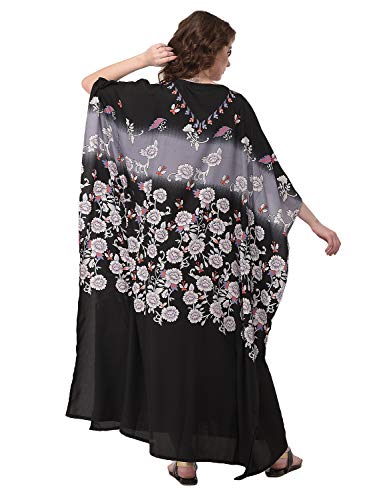 Image of Oussum Women Kaftan Plus Size Polyester Summer Lightweight Caftan Swimsuit Cover Ups Maxi African Mumu Lounge House Dress