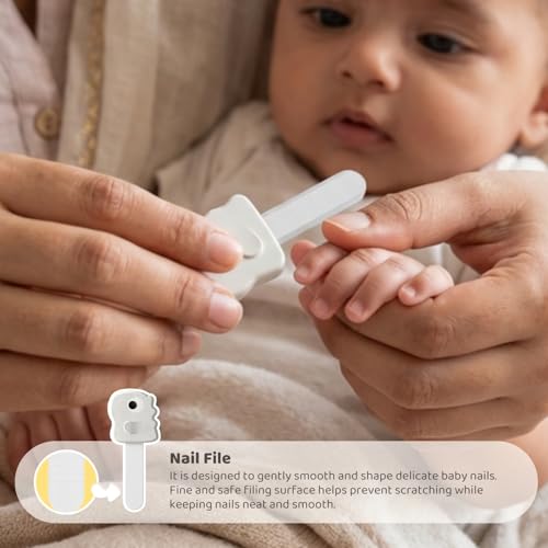 Image of Haus & Kinder Baby Grooming Kit | 5 in 1 Newborn Care Set with Nail Clipper, Scissors, File & Tweezer | Safe Stainless Steel & BPA-Free | TinyTrims