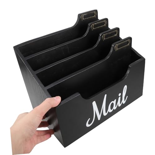 Organiseur de bureau en bois à compartiments pour courriers et documents - 8