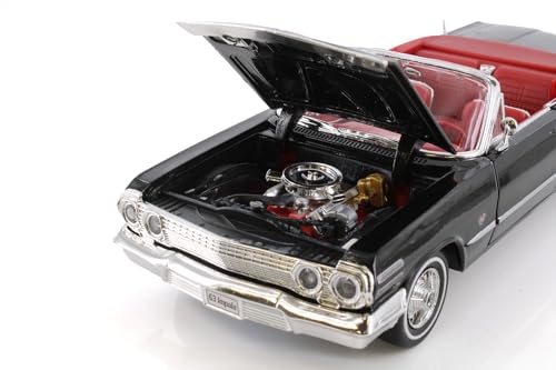Modelo Chevrolet Impala Convertible 1963 1:24 miniatura 7