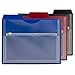Smead Poly Project Organizer with Zip Pouch, 1/3-Cut Tab, 1/2” Expansion, Letter Size, Assorted Colors, 3 per Pack (89614)