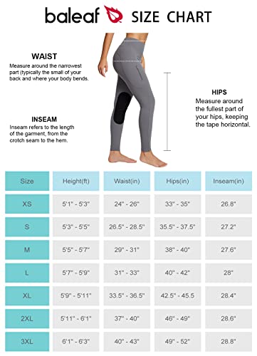 Baleaf Womens Winter Riding Breeches Fleece Horse Riding Pants Equestrian Knee-Patch Horseback Tights Zipper Pockets Leggings Grey S #TOP6