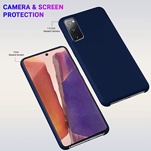 Image of LIRAMARK Liquid Silicone Soft Back Cover Case for Samsung Galaxy Note 20 (Midnight Blue)
