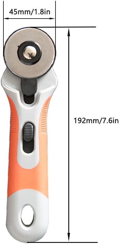 45mm/1.8in Quick-Change Rotary Cutter - Rotary Fabric Cutter Blade Cover for Quilting, Sewing, Crafts, Scrapbooking, Fabric Cutter Wheel, Rotary Cutter Blade, Mat Cutter, Craft Cutting Tool