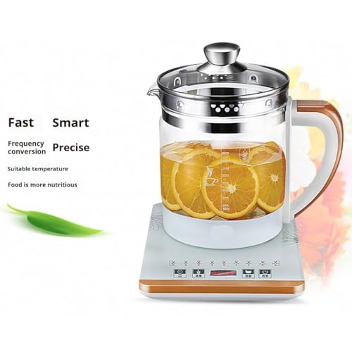 Tetera eléctrica de vidrio con colador para té blanca miniatura 5