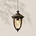 Bellagio Rustic Outdoor Ceiling Light Bronze 18" Hammered Glass for Exterior Entryway Porch - John Timberland