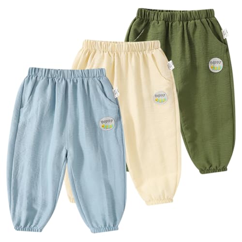 Pantalon sarouel taille élastique enfant et bébé : lot de 3 léger