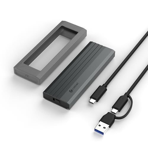 Image of Cablet M.2 NVMe /NGFF SSD Enclosure USB 3.1 Gen2 10Gbps for 2242 /2260 /2280 M-Key /M+B Key PCIe SSD, Supports Dual Protocol NVMe and NGFF SSD, UASP Max 2TB, Aluminium Case