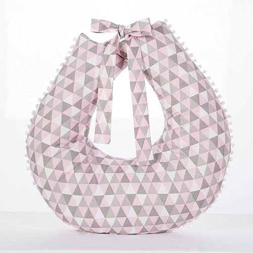 Almofada Para Amamentação - Travesseiro Triangle Rosa