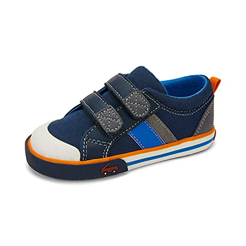 See Kai Run, Russell Sneakers for Kids, Navy/Gray, 5