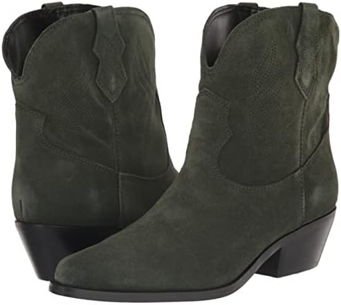 NINE WEST Women's TEXEN Ankle Boot, Olive Green, 5 | Image 6