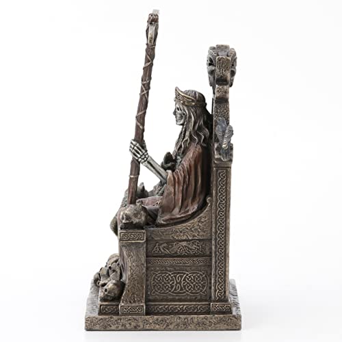 Estatua Hel Diosa Nórdica 9 pulg Resina y Bronce miniatura 7