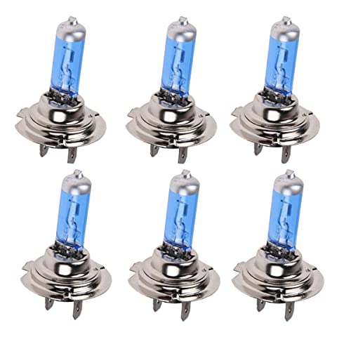 Etomvoop 6PCS H7 100w ampoule halogène xénon blanc Super brillant 6000K 12V phare de voiture phare antibrouillard remplacement de la lampe Cover