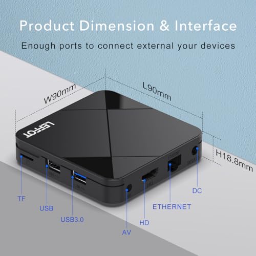 LEFFOT RK3518 4K Android 14 TV Box (2GB/16GB, WiFi 6, Voice Remote) — view 7